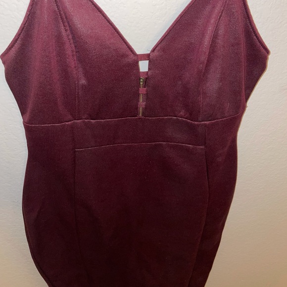 Haute Monde Maroon Tank Midi Dress size large - Picture 9 of 9